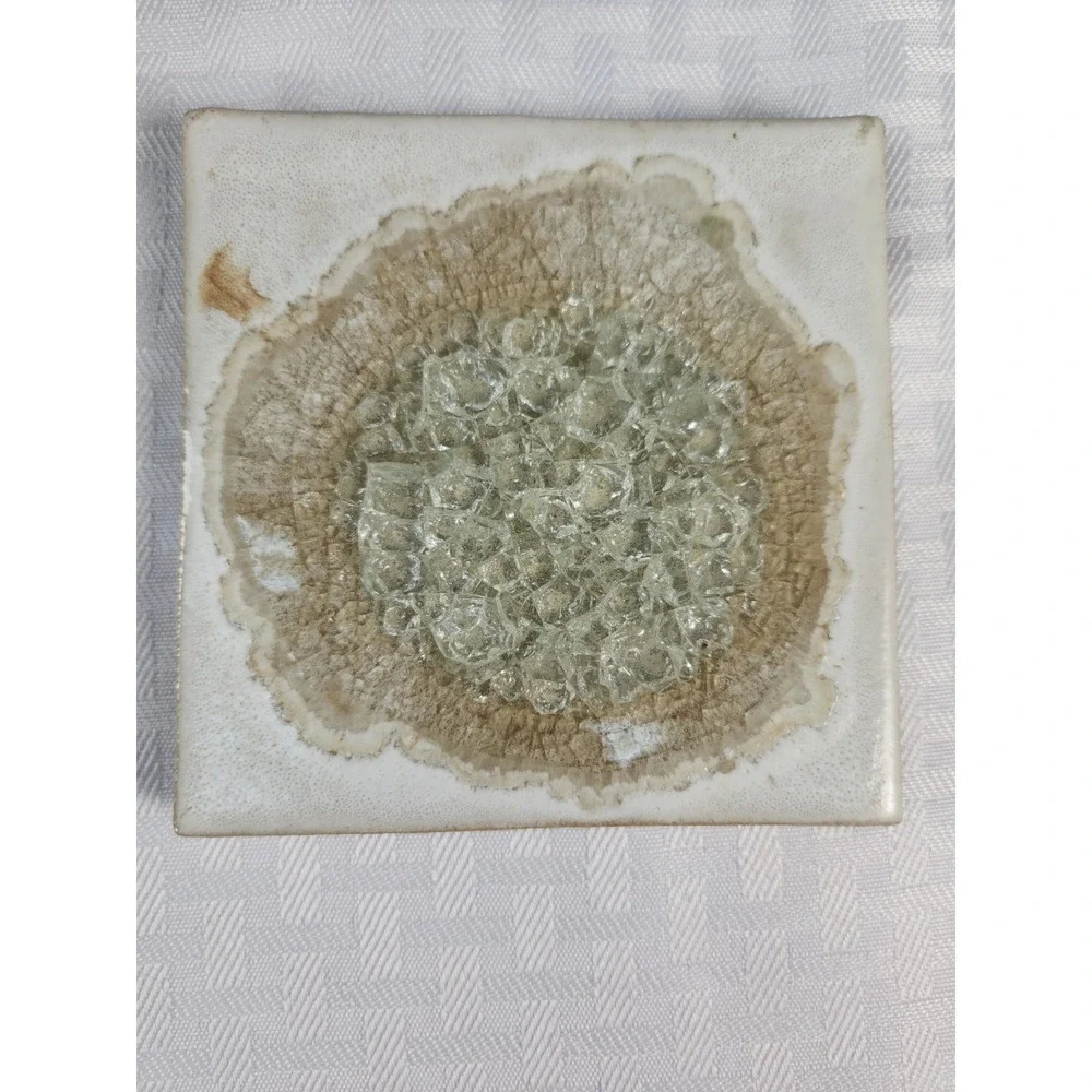 Anthropology Handmade Crackled Stone Tile Coaster